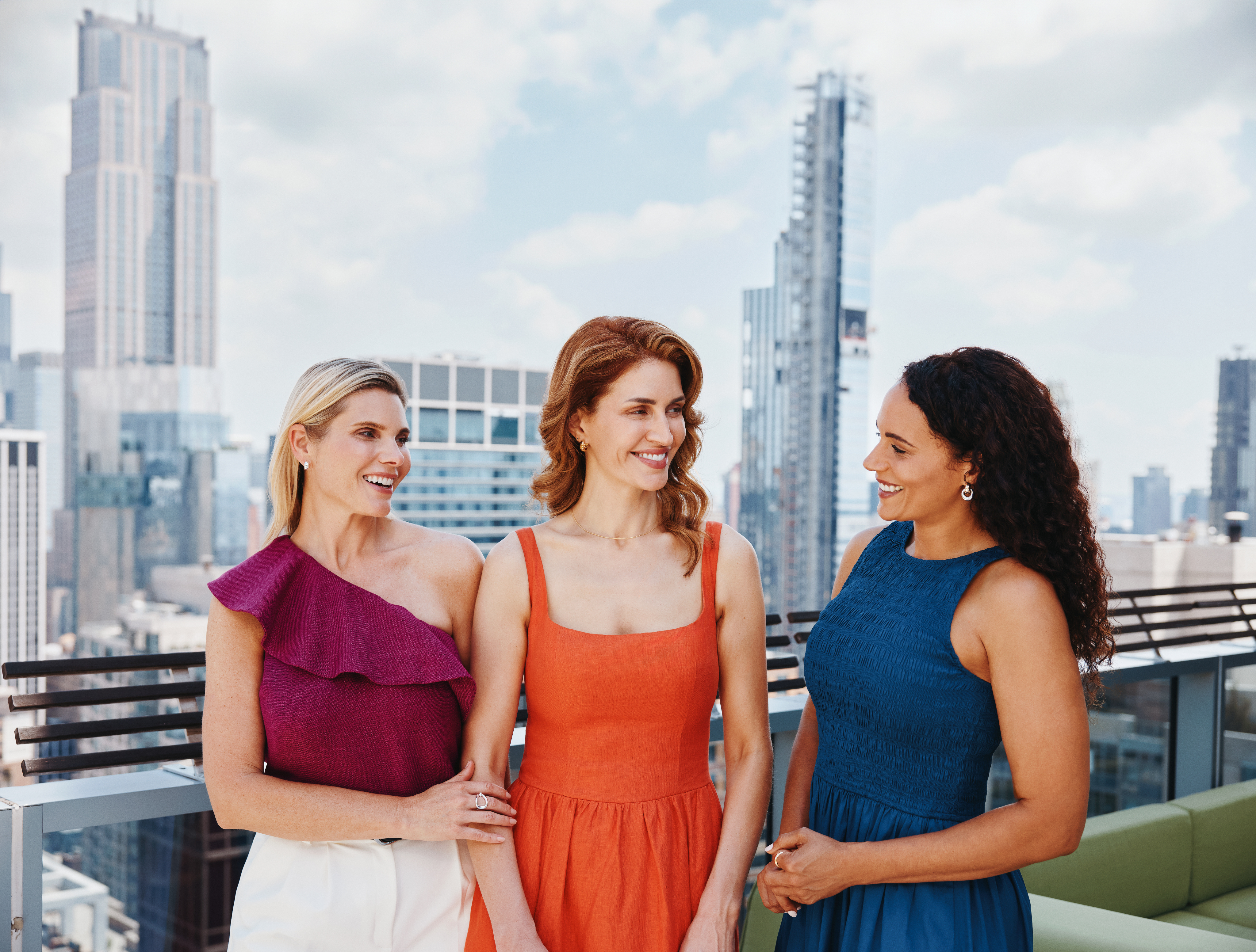Three Sculpt & Lift patients together on the rooftop