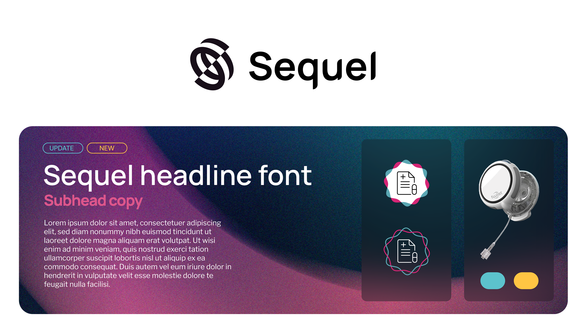 Initial Sequel brand look and feel — option B