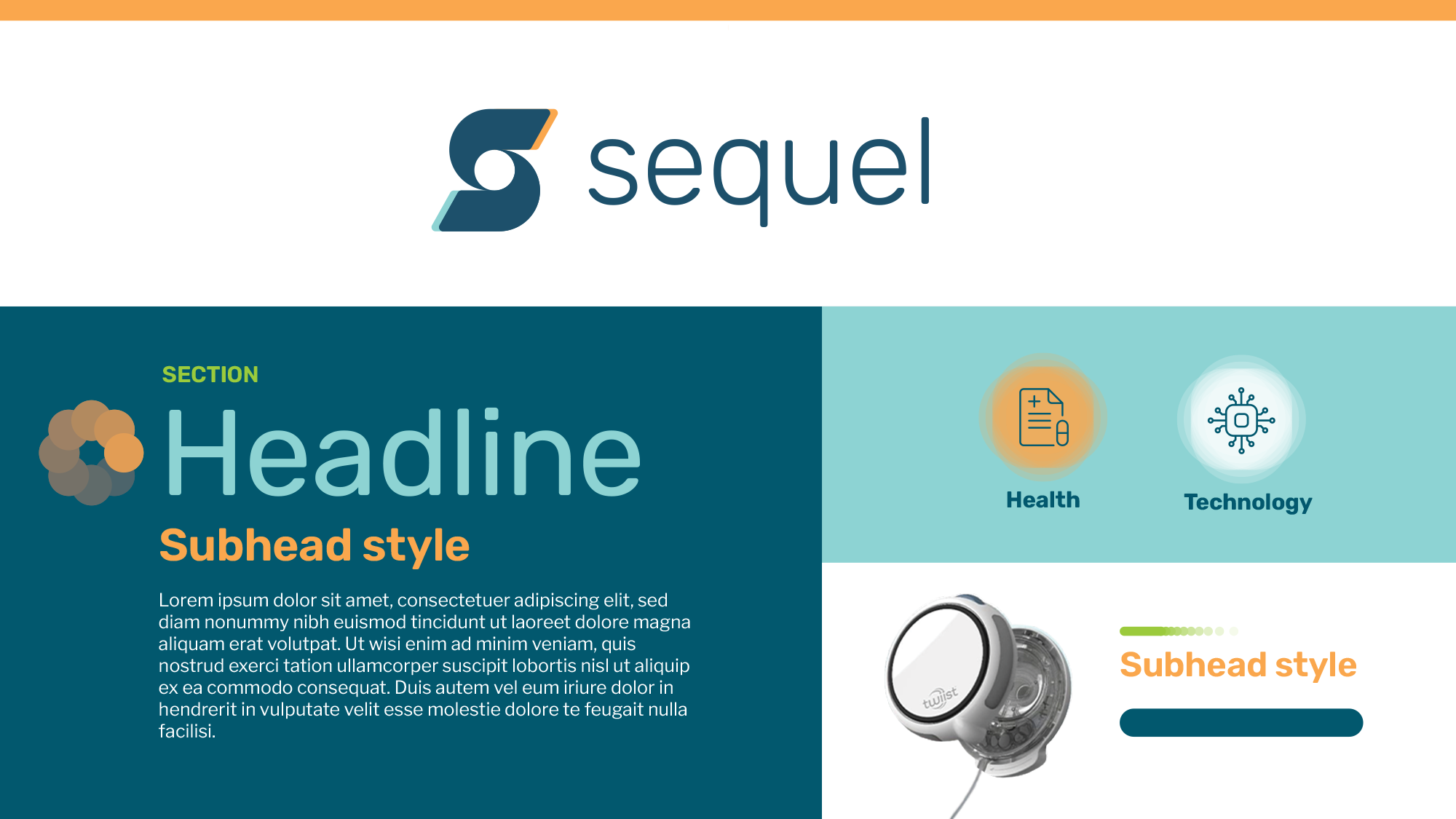 Initial Sequel brand look and feel — option C
