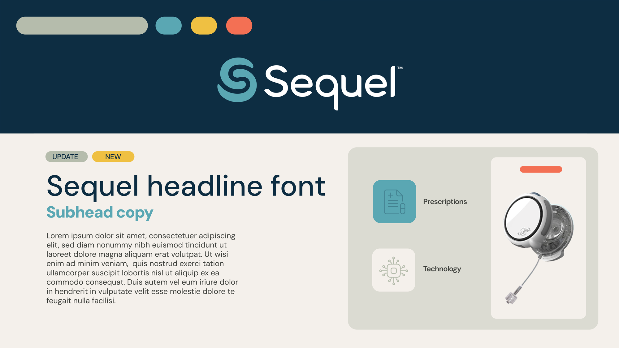 Initial Sequel brand look and feel — option A
